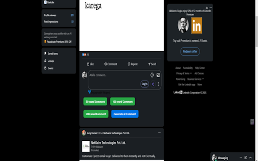 Oyelabs AI Generate Auto Comments  from Chrome web store to be run with OffiDocs Chromium online
