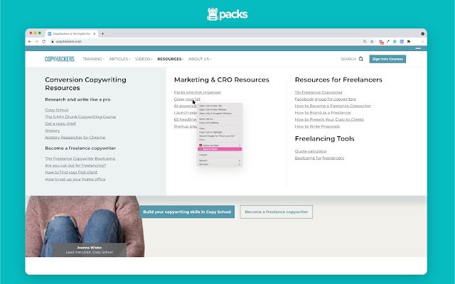 Packs  from Chrome web store to be run with OffiDocs Chromium online
