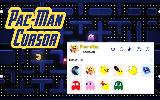 Pac Man Cursor Custom Retro Cursor for Chrome  from Chrome web store to be run with OffiDocs Chromium online