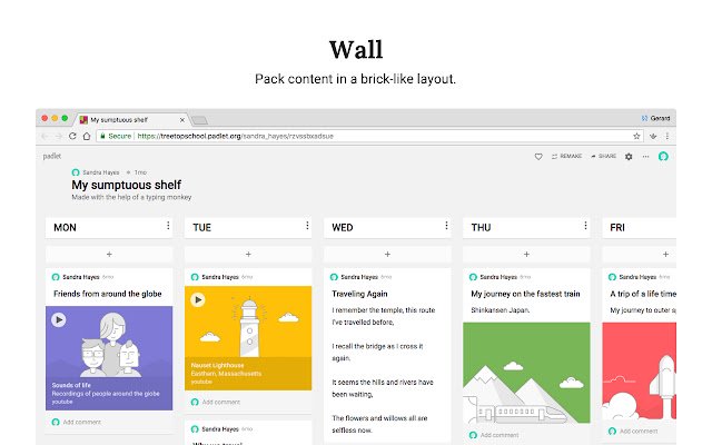 Padlet mula sa Chrome web store na tatakbo sa OffiDocs Chromium online