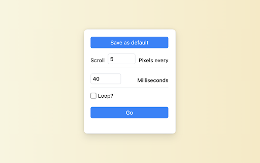 Page Auto Scroll  from Chrome web store to be run with OffiDocs Chromium online