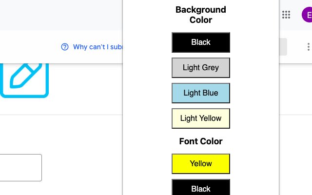 Dostosowywanie kolorów strony i czcionek ze sklepu internetowego Chrome do uruchamiania z OffiDocs Chromium online