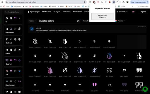 Page Color Inverter  from Chrome web store to be run with OffiDocs Chromium online