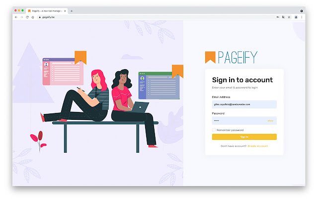 Pageify dari toko web Chrome untuk dijalankan dengan OffiDocs Chromium online