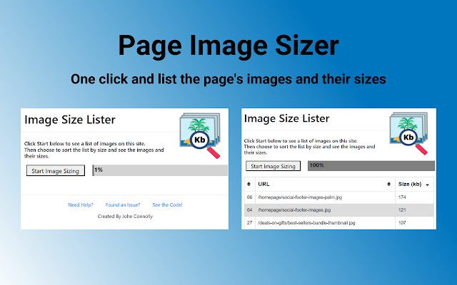 Page Image Sizer từ cửa hàng Chrome trực tuyến sẽ được chạy với OffiDocs Chromium trực tuyến