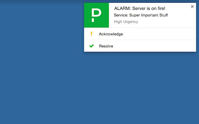 PagerDuty Notifier da Chrome Web Store para ser executado com OffiDocs Chromium online