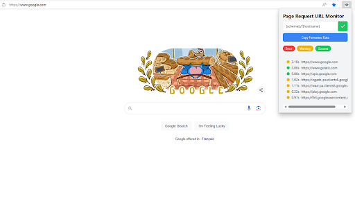 Page Request URL Monitor  from Chrome web store to be run with OffiDocs Chromium online