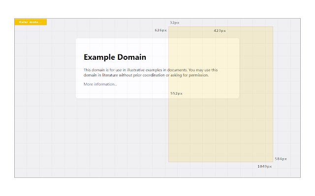 Page Ruler  from Chrome web store to be run with OffiDocs Chromium online