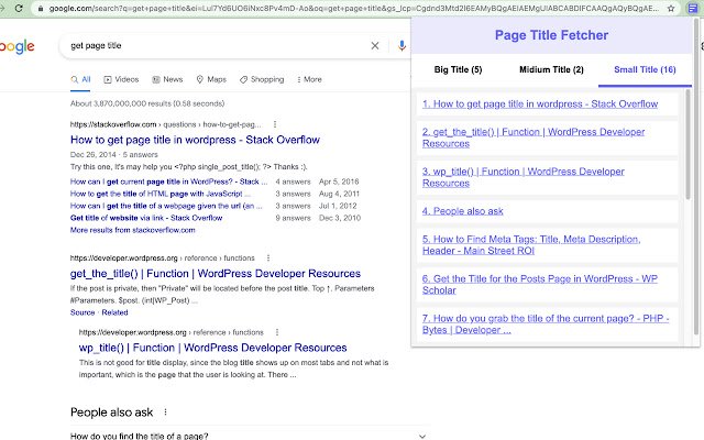 Page Title Fetcher din magazinul web Chrome va fi rulat cu OffiDocs Chromium online