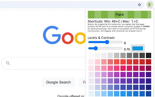 Painter  from Chrome web store to be run with OffiDocs Chromium online