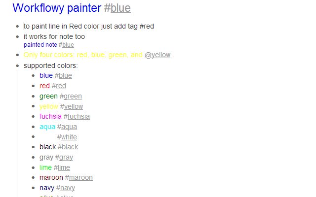 Painter pour workflowy.com à partir de la boutique en ligne Chrome à exécuter avec OffiDocs Chromium en ligne