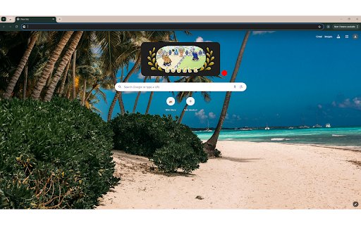 Palm Trees by the Seaside  from Chrome web store to be run with OffiDocs Chromium online