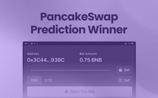 PancakeSwap Dự đoán Bot chiến thắng từ cửa hàng Chrome trực tuyến sẽ được chạy với OffiDocs Chromium trực tuyến