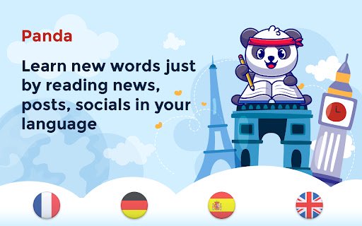 Panda Language Learning  from Chrome web store to be run with OffiDocs Chromium online