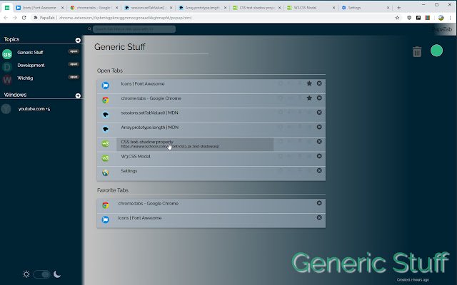 PapaTab  from Chrome web store to be run with OffiDocs Chromium online