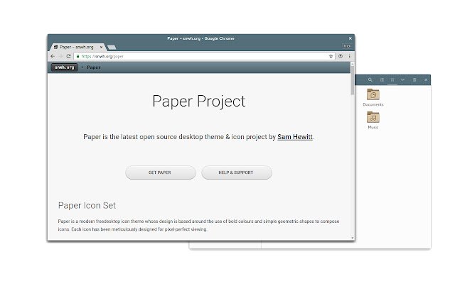 Paper GTK  from Chrome web store to be run with OffiDocs Chromium online