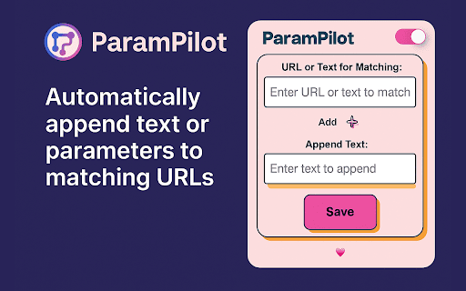 ParamPilot  from Chrome web store to be run with OffiDocs Chromium online