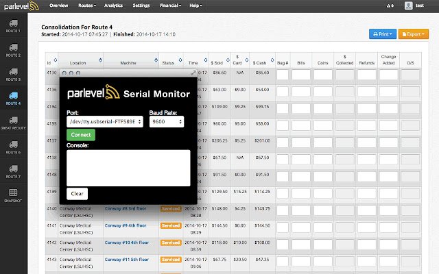 ParLevel Serial Monitor  from Chrome web store to be run with OffiDocs Chromium online