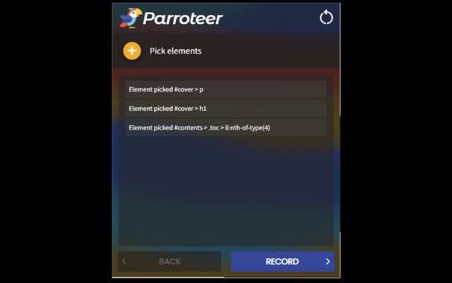 Parroteer من متجر Chrome الإلكتروني ليتم تشغيله مع OffiDocs Chromium عبر الإنترنت