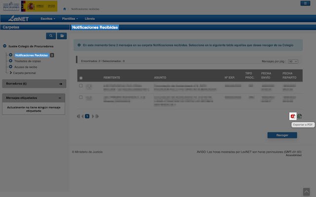 pasantes: Tu asistent în LexNET din magazinul web Chrome va fi rulat cu OffiDocs Chromium online