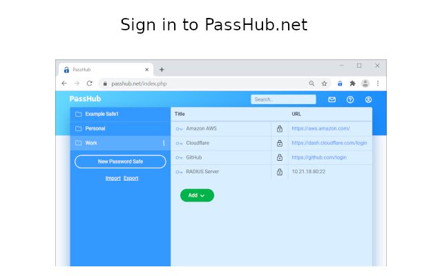 PassHub.net  from Chrome web store to be run with OffiDocs Chromium online