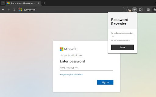 passreveal  from Chrome web store to be run with OffiDocs Chromium online