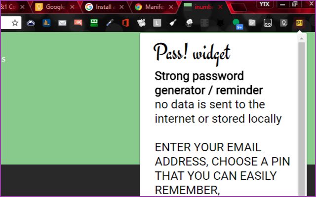 Pass! Secure Password Generator 1.0  from Chrome web store to be run with OffiDocs Chromium online