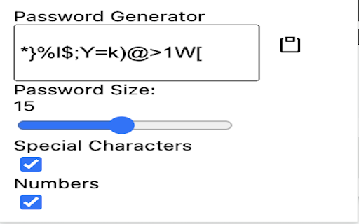 Password creator  from Chrome web store to be run with OffiDocs Chromium online