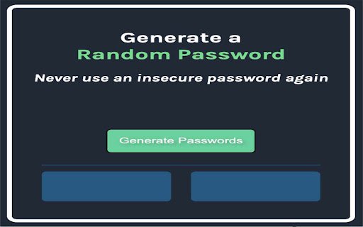 Password Generator  from Chrome web store to be run with OffiDocs Chromium online