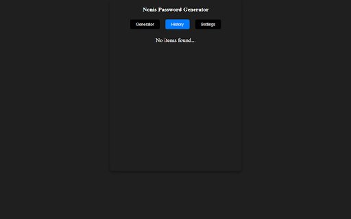 Password Generator Nonis  from Chrome web store to be run with OffiDocs Chromium online