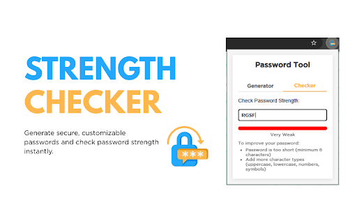 Password Generator  Strength Checker  from Chrome web store to be run with OffiDocs Chromium online