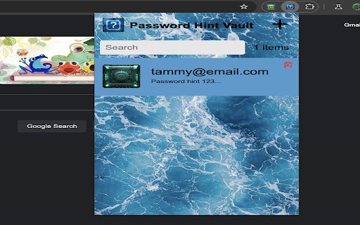 Password Hint Vault  from Chrome web store to be run with OffiDocs Chromium online
