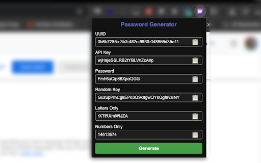 Password  Key Generator  from Chrome web store to be run with OffiDocs Chromium online