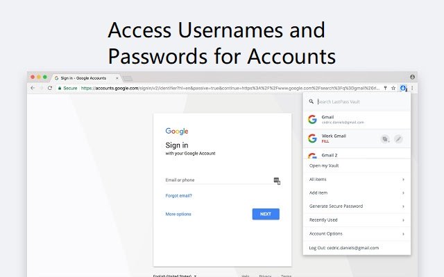 Menedżer haseł w Chrome ze sklepu internetowego Chrome do uruchomienia z OffiDocs Chromium online