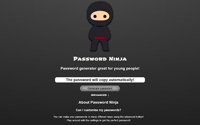Password Ninja  from Chrome web store to be run with OffiDocs Chromium online