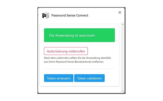 Password Sense Connect  from Chrome web store to be run with OffiDocs Chromium online