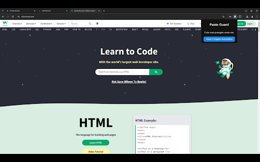 Paste Guard  from Chrome web store to be run with OffiDocs Chromium online