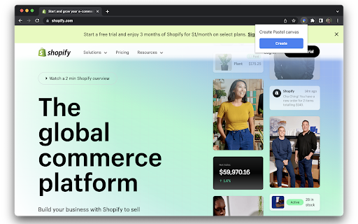 Pastel  from Chrome web store to be run with OffiDocs Chromium online