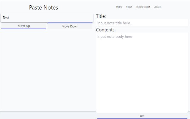 Paste Notes  from Chrome web store to be run with OffiDocs Chromium online