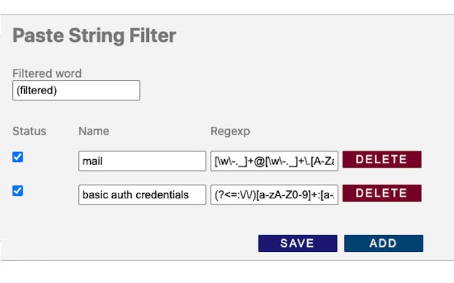 paste string filter  from Chrome web store to be run with OffiDocs Chromium online