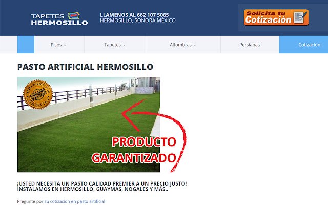 Pasto Sintético Hermosillo de Chrome web store se ejecutará con OffiDocs Chromium en línea