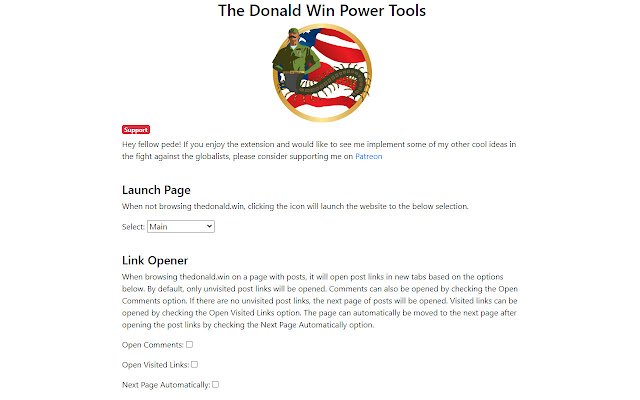 Patriots Win Power Tools dal negozio web di Chrome da eseguire con OffiDocs Chromium online