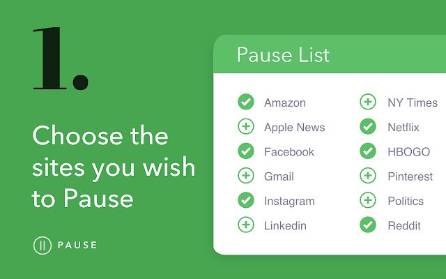 Pause Stop Mindless Browsing  from Chrome web store to be run with OffiDocs Chromium online