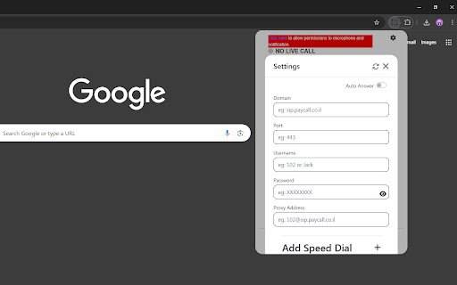PayCall WebPhone  from Chrome web store to be run with OffiDocs Chromium online