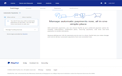 Paypal Remove Extension  from Chrome web store to be run with OffiDocs Chromium online