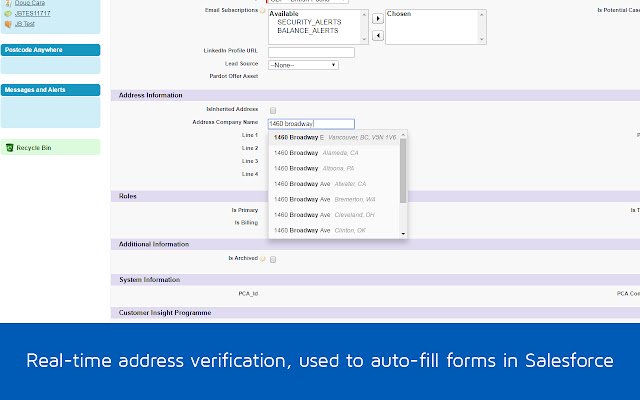 PCA Predict Real time Address Verification  from Chrome web store to be run with OffiDocs Chromium online