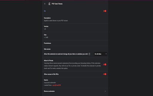 PDF Dark Theme  from Chrome web store to be run with OffiDocs Chromium online