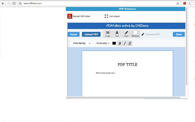 PDF editor online  from Chrome web store to be run with OffiDocs Chromium online