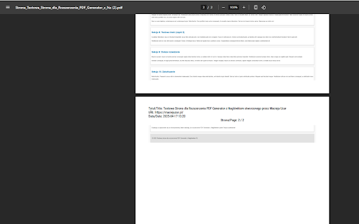 PDF Generator  from Chrome web store to be run with OffiDocs Chromium online