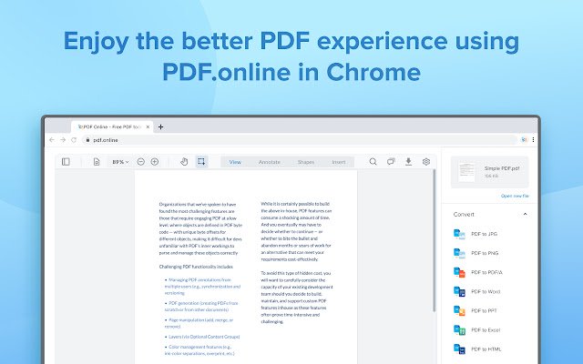PDF.online | PDF Editor, Converter  Merger  from Chrome web store to be run with OffiDocs Chromium online